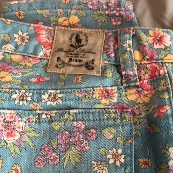 Ralph Lauren floral denim. - Picture 2 of 5